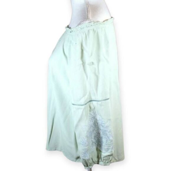 FRANCESCA'S BLUE RAIN MINT OFF-THE-SHOULDER TOP SZ.S EUC. - Picture 3 of 7